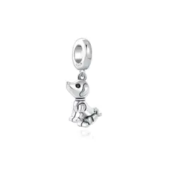 SILVER HEART - Charm Perrito Cachorro en Plata Fina 925