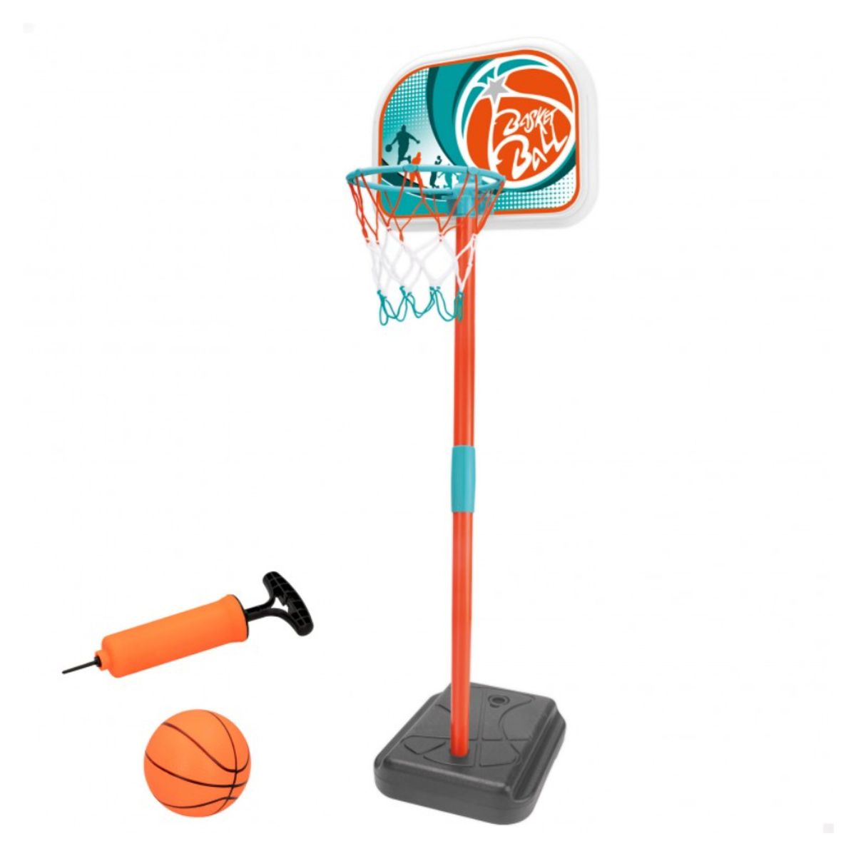 SPACEZAT - Aro de Basketball Pedestal con Pelota e Inflador
