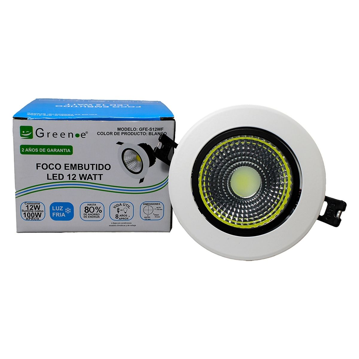 GREEN E - Foco Led de 12W Luz Blanca Green e