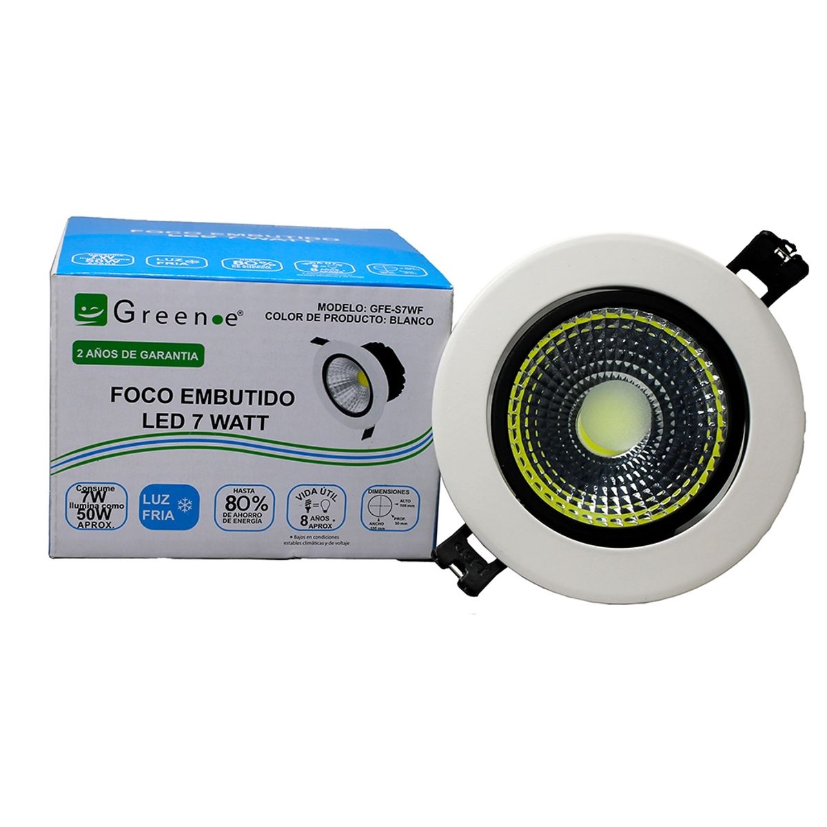 GREEN E - Foco Led de 7W Luz Blanca Green e