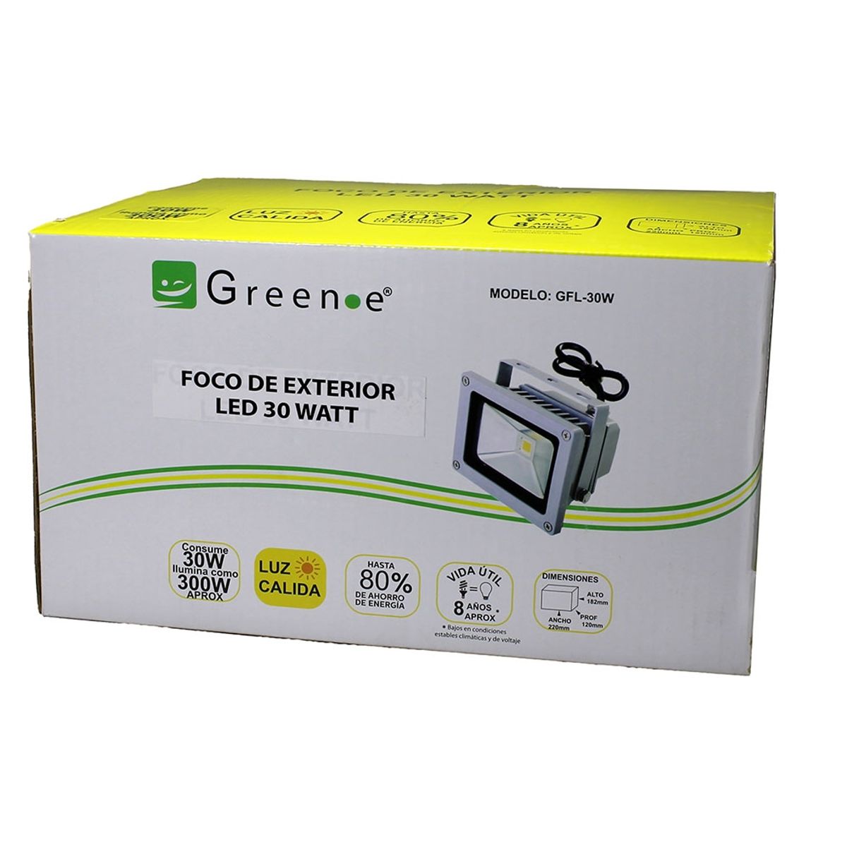 GREEN E - Foco Exterior Led de 30 W Luz Cálida. Green e