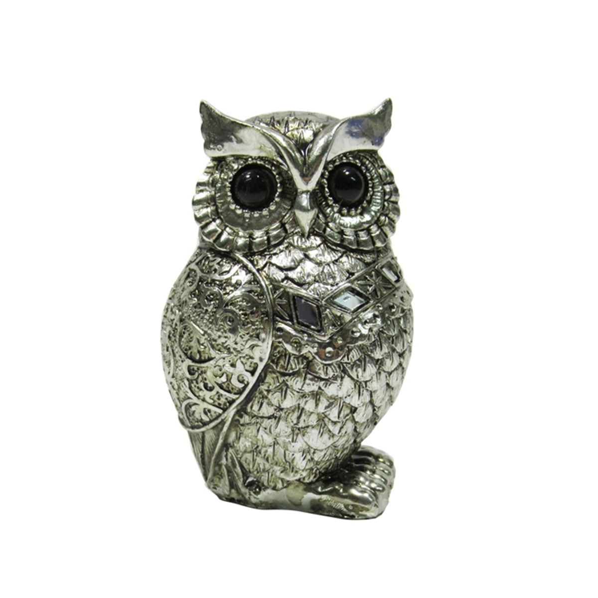 MSA MUEBLES SANTA ANA - BUHO PLATA CHICO 2018164 ( 8 x 8 x 12 cm)