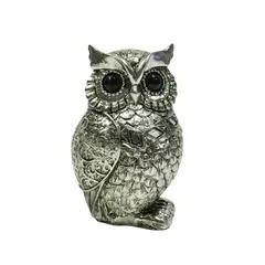 MSA MUEBLES SANTA ANA - BUHO PLATA CHICO 2018164 ( 8 x 8 x 12 cm)