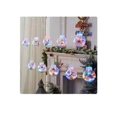 GENERICO - Cortina Esfera Luces Led Multicolor Navidad 0162 Jp Ideas