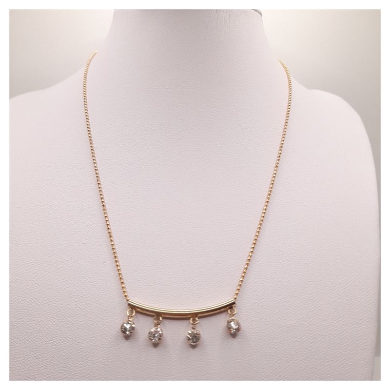 CAT JOYAS - Cadena con colgante de circones