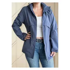 LOOK SHOP - Corta Viento Mujer Parka Liviana Chaqueta Gorro H2