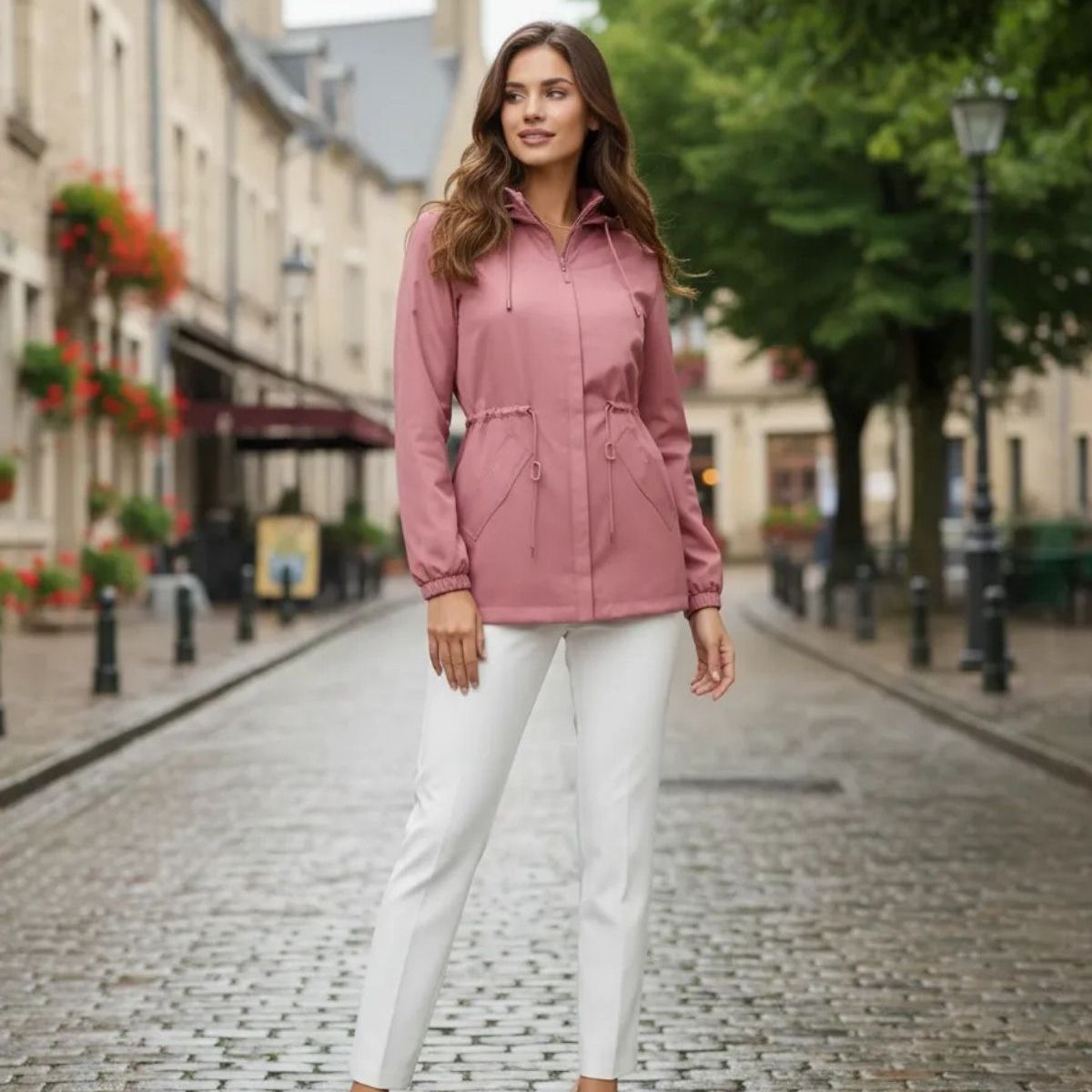 LOOK SHOP - Corta Viento Mujer Parka Liviana Chaqueta Gorro H2
