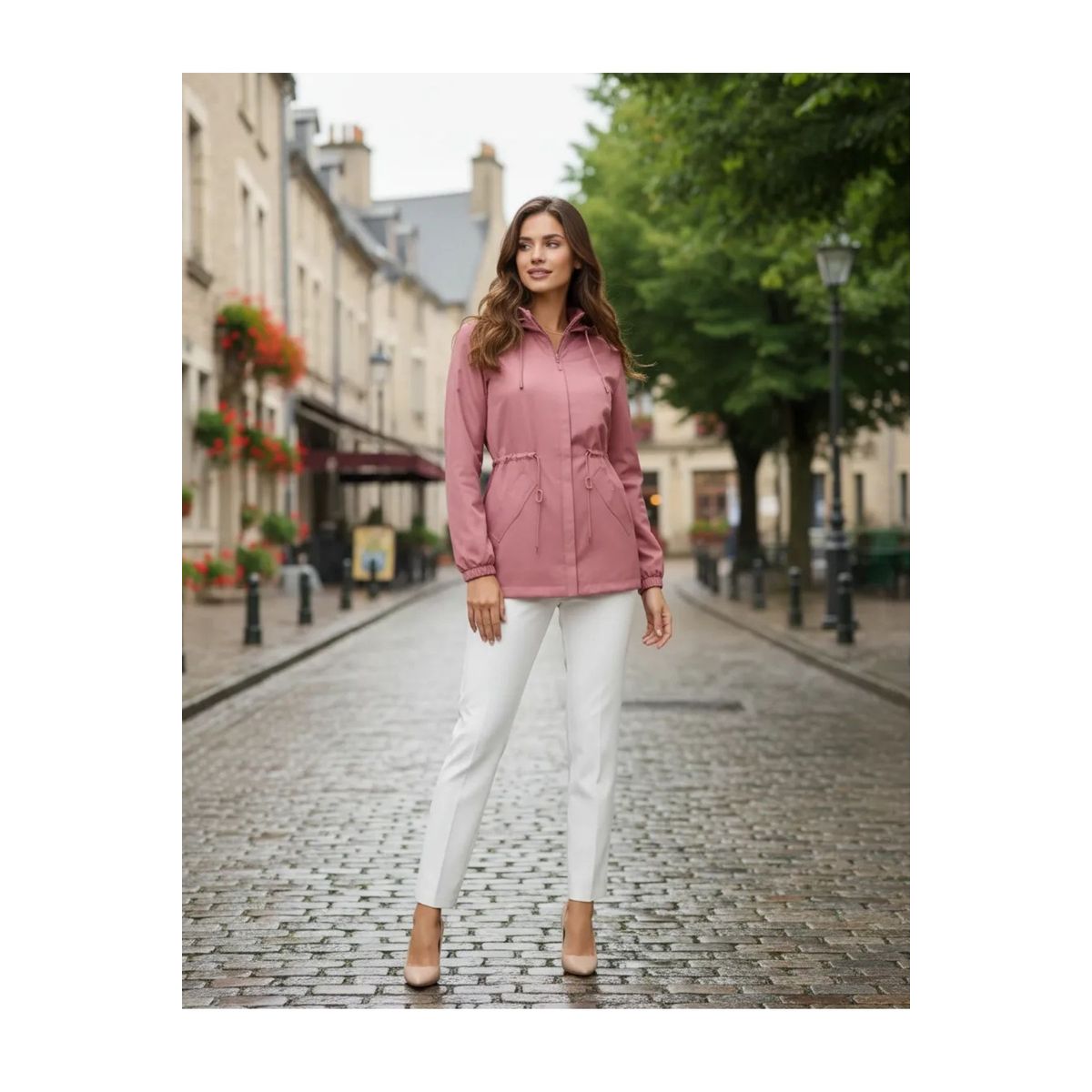LOOK SHOP - Corta Viento Mujer Parka Liviana Chaqueta Gorro H2