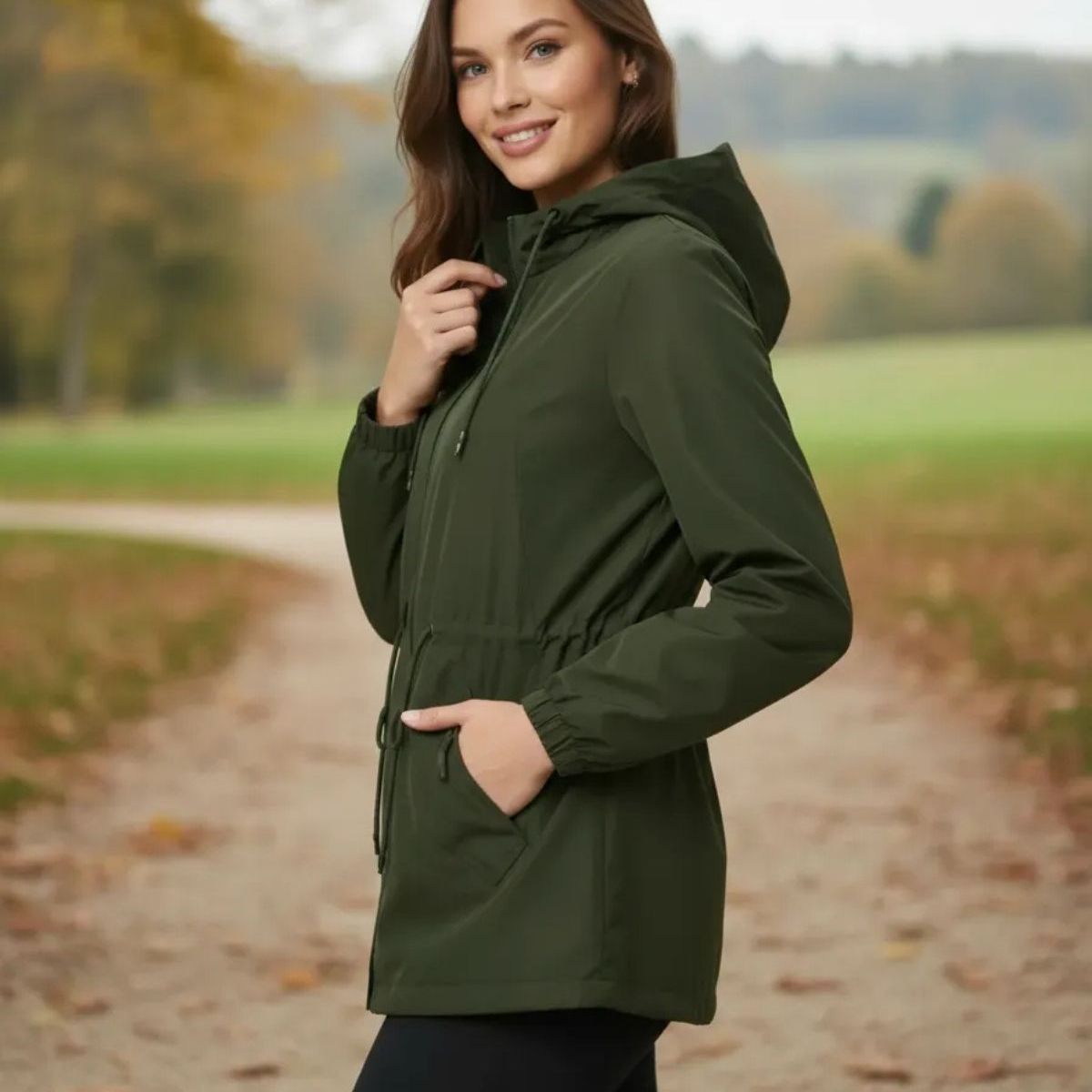 LOOK SHOP - Corta Viento Mujer Parka Liviana Chaqueta Gorro H2