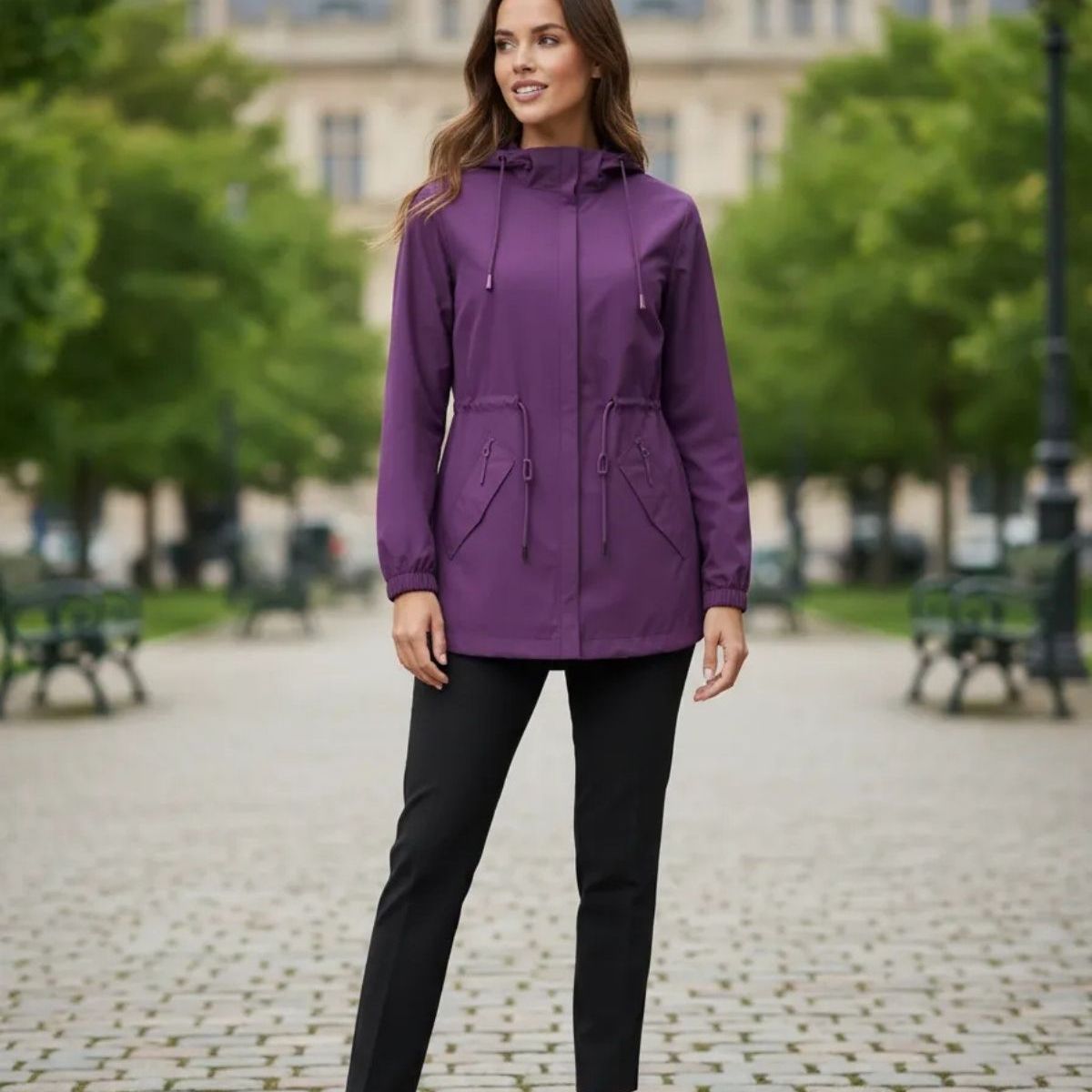 LOOK SHOP - Corta Viento Mujer Parka Liviana Chaqueta Gorro H2