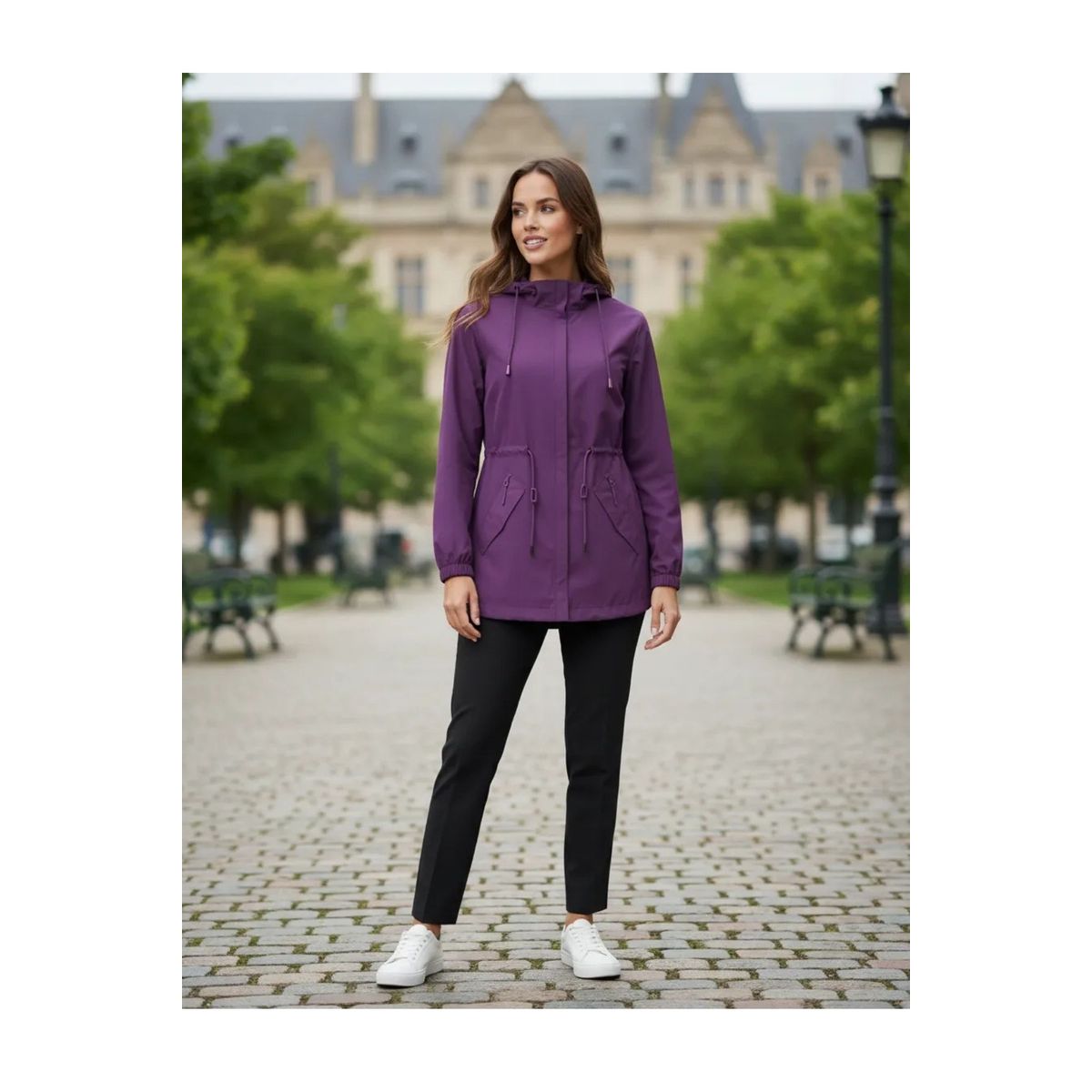 LOOK SHOP - Corta Viento Mujer Parka Liviana Chaqueta Gorro H2