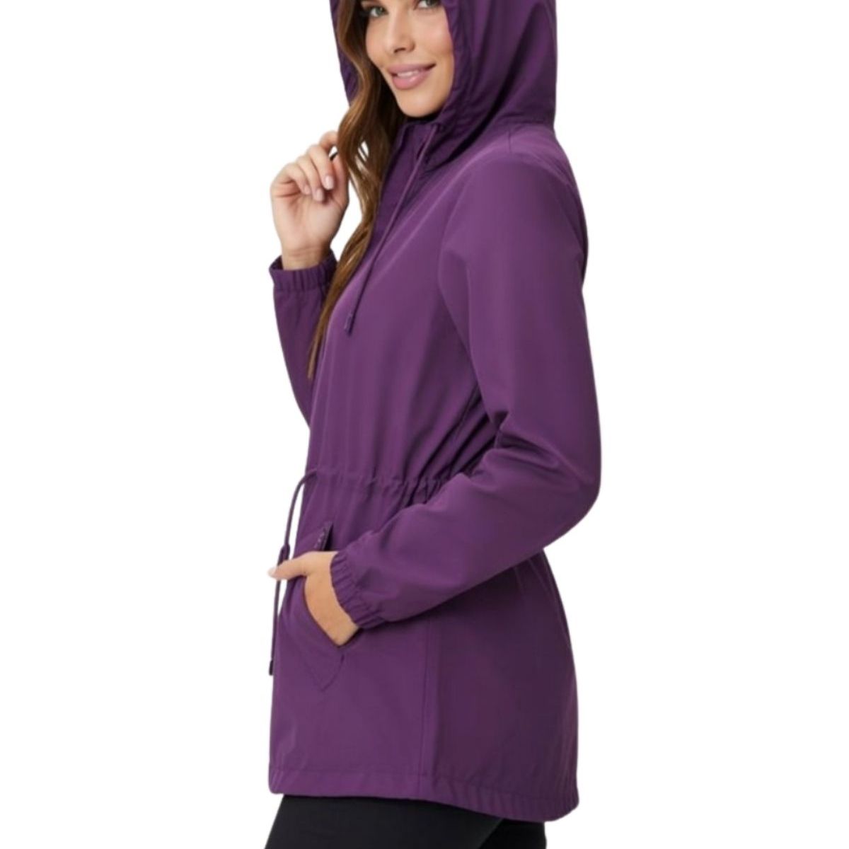LOOK SHOP - Corta Viento Mujer Parka Liviana Chaqueta Gorro H2
