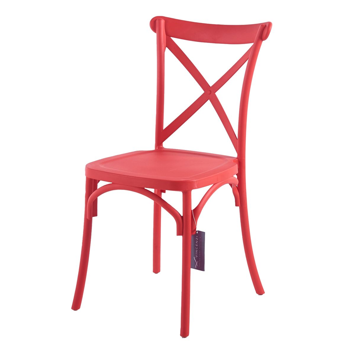 VINCENZI - Silla Crossback Roja