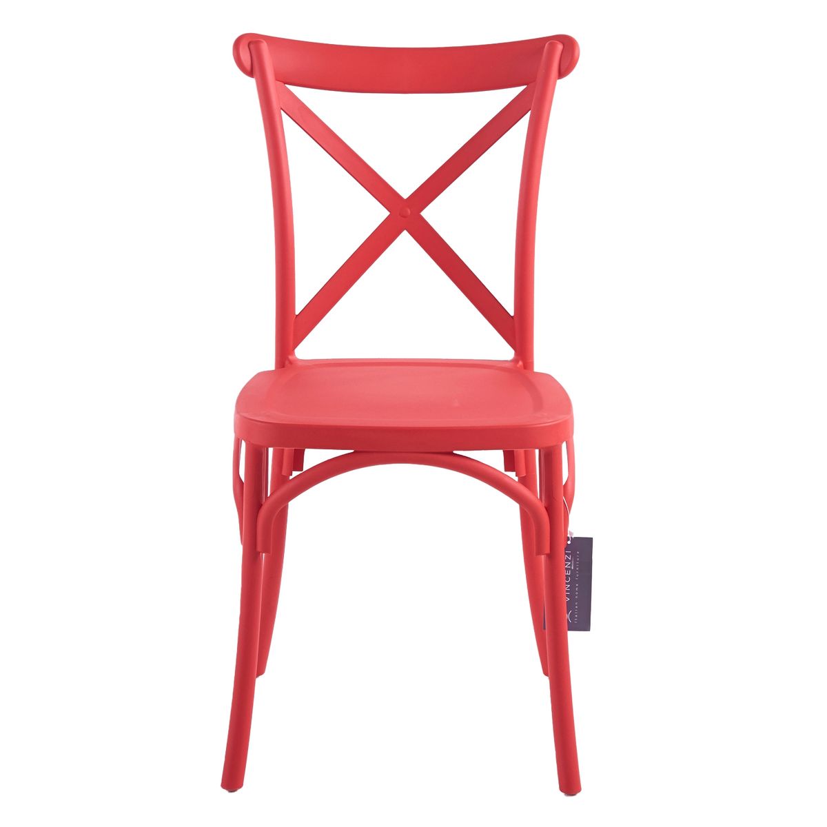 VINCENZI - Silla Crossback Roja