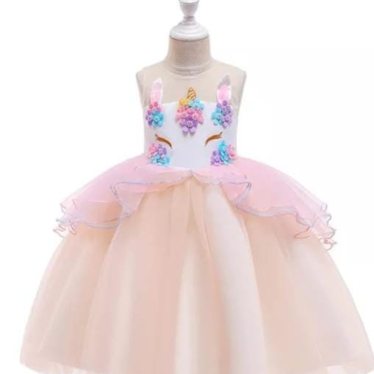 GENERICO - Vestido de Unicornio Princesa Fiestas cumpleaños talla 8-140