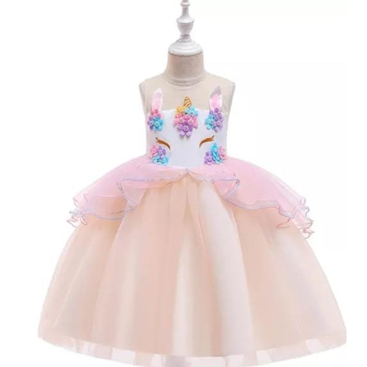 GENERICO - Vestido de Unicornio Princesa Fiestas cumpleaños talla 8-140
