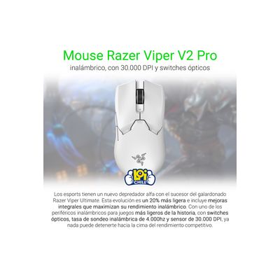 Imagen 2 del producto Mouse Gamer Viper V2 Pro Inalámbrico Recargable Blanco