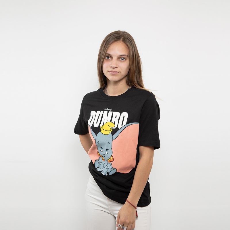 DISNEY - Polera Mujer Dumbo Orejas Gris Disney