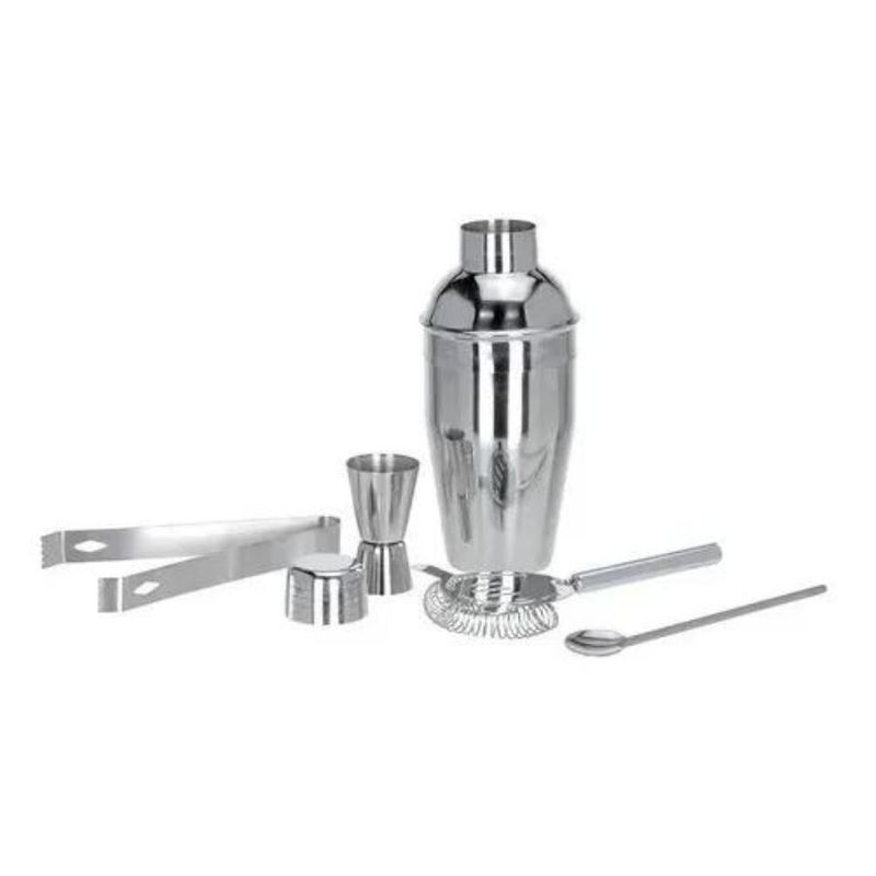GENERICO - Set Coctelera 5 Piezas De Acero Inoxidable Tragos Cocteles