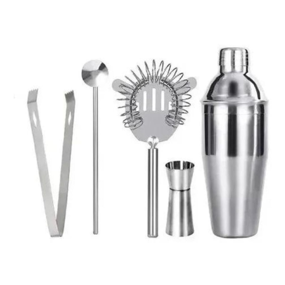 GENERICO - Set Coctelera 5 Piezas De Acero Inoxidable Tragos Cocteles