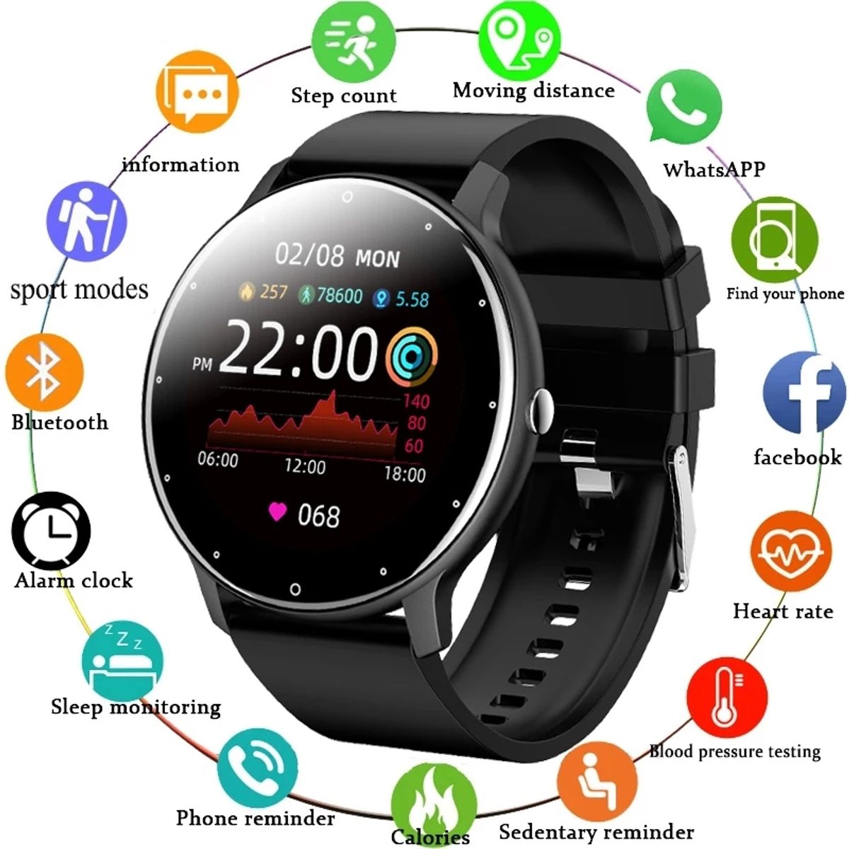 LENOVO - Audífonos Lenovo HE05 y Smartwatch Toumi Fit 2
