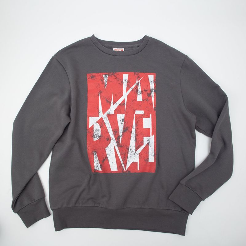 MARVEL - Poleron Hombre YOU Marvel Letras Gris