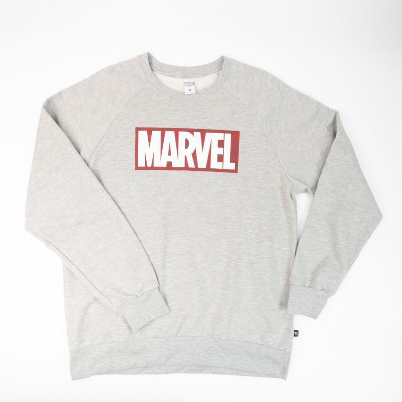 MARVEL - Poleron Hombre Templado Gris Marvel
