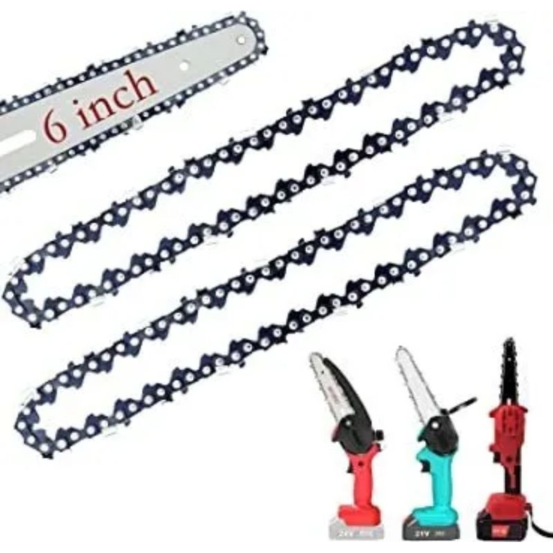 GENERICO - Mini Cadena De Motosierra Eléctrica De Acero De 6 Pulgadas