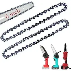 GENERICO - Mini Cadena De Motosierra Eléctrica De Acero De 6 Pulgadas