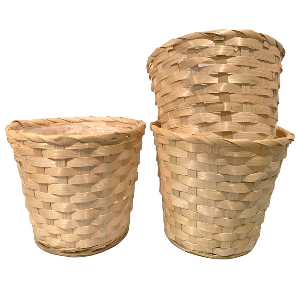 BRIC - Macetero de bambú redondo set de 3