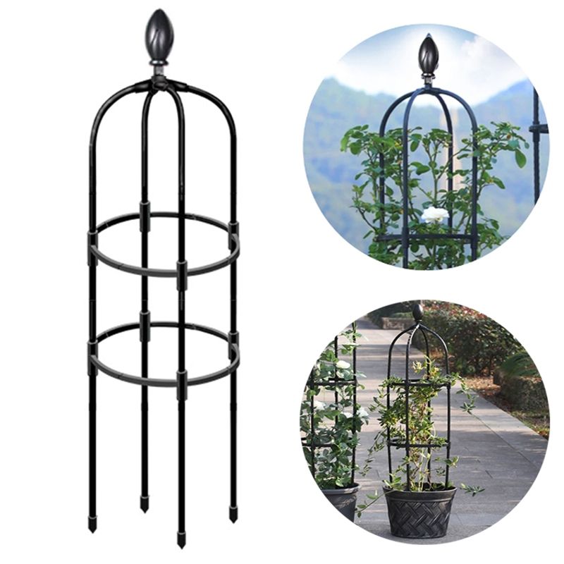 MIABU - Soporte plantas trepadoras enredaderas rosal Obelisco 115 cms