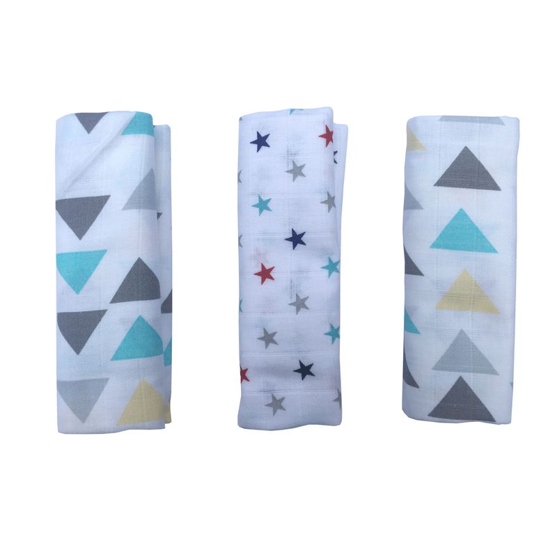 PELLITOS - PACK 3 PAÑAL GASA 100% ALGODÓN