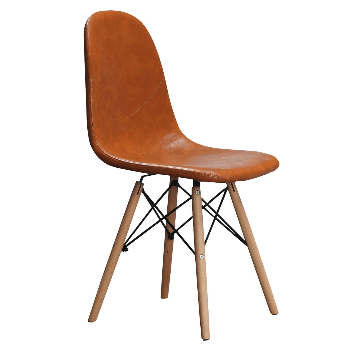 VINCENZI - Silla Eames Leather Café
