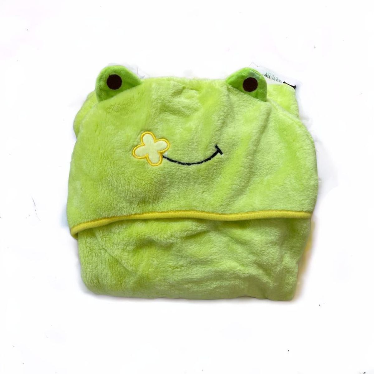 PELLITOS - MANTITA BEBE CON CAPUCHA RANA CORAL FLEECE