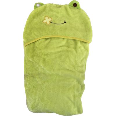 Imagen 2 del producto MANTITA BEBE CON CAPUCHA RANA CORAL FLEECE