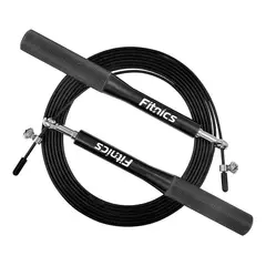 FITNICS - Cuerda Saltar Velocidad Aluminio FitnicsAjustable - Negro