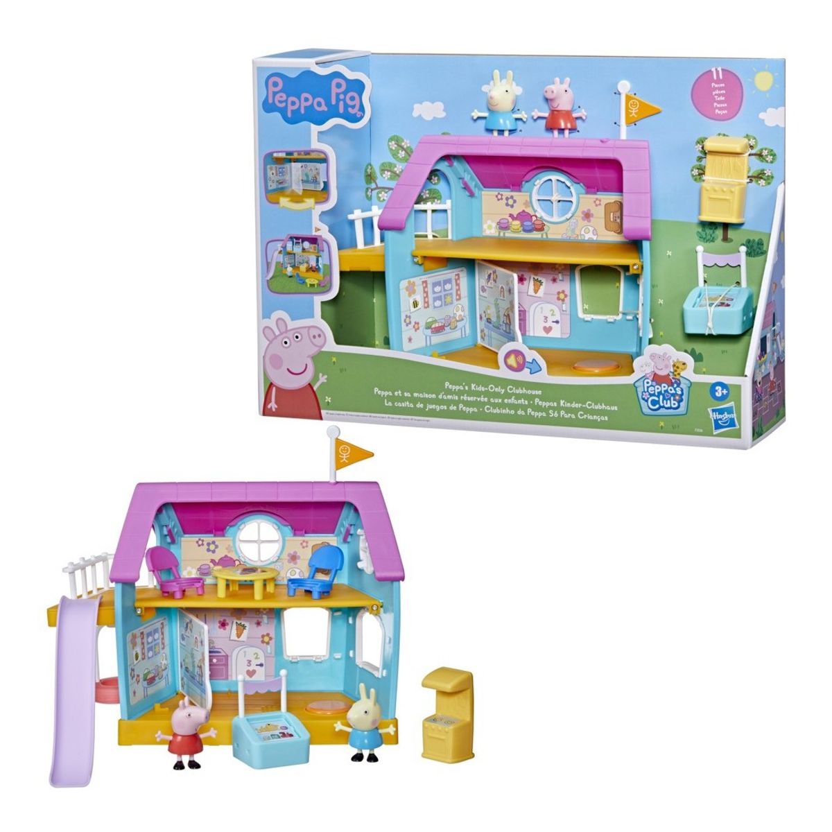 HASBRO - Peppa Pig Casa Club De Juegos Incluye Peppa George Clubhouse
