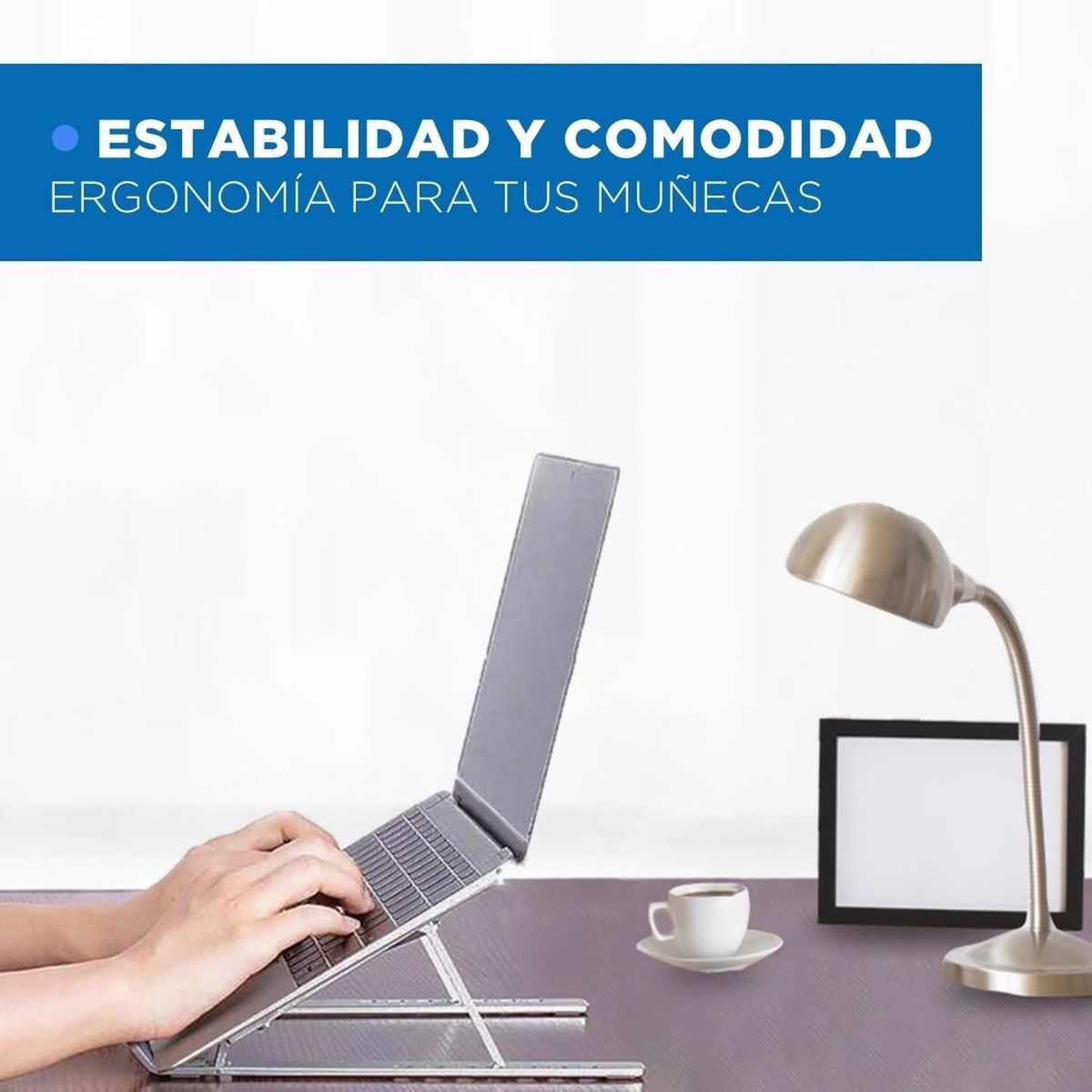 LINKON - Combo Base Aluminio Para Macbook Notebook + Soporte Celular