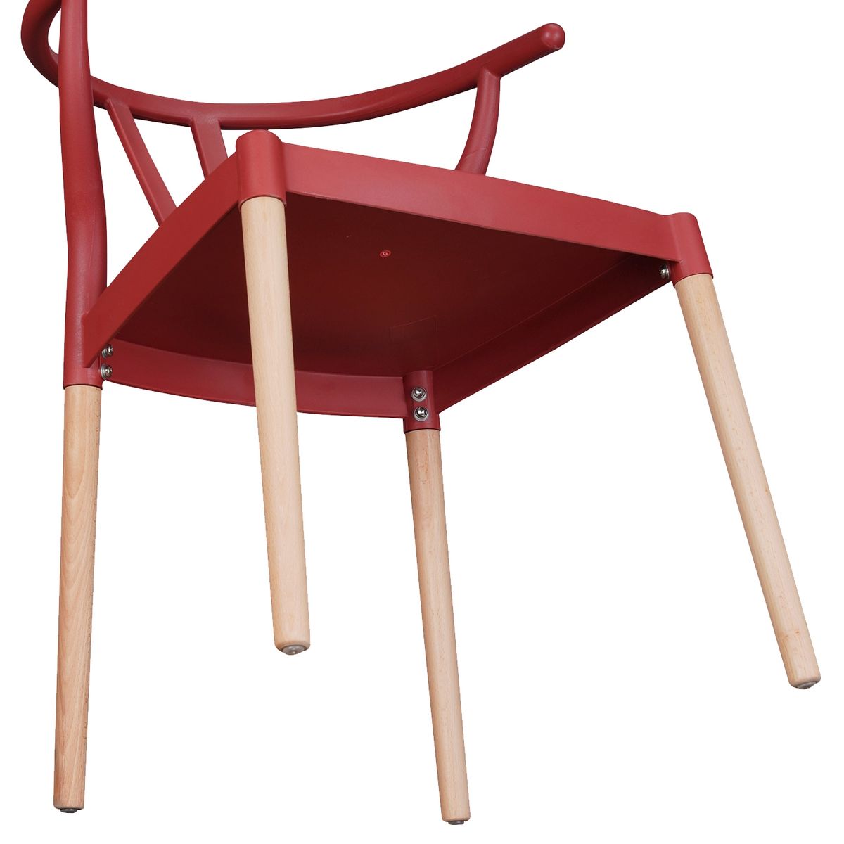 VINCENZI - Silla Wishbone Rojo
