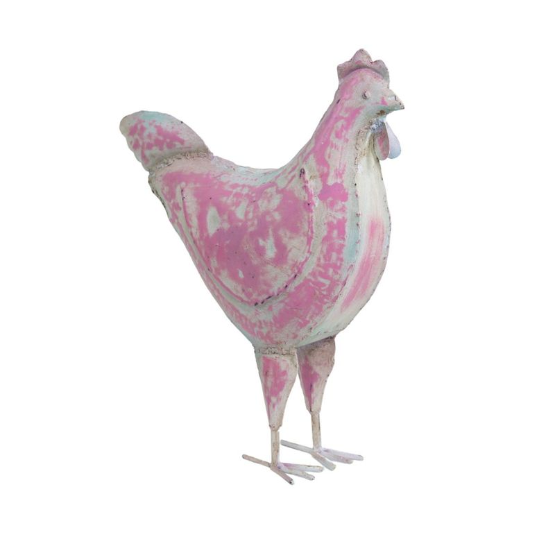 NECTAR - Gallina decorativa de metal 51 x 48 cm
