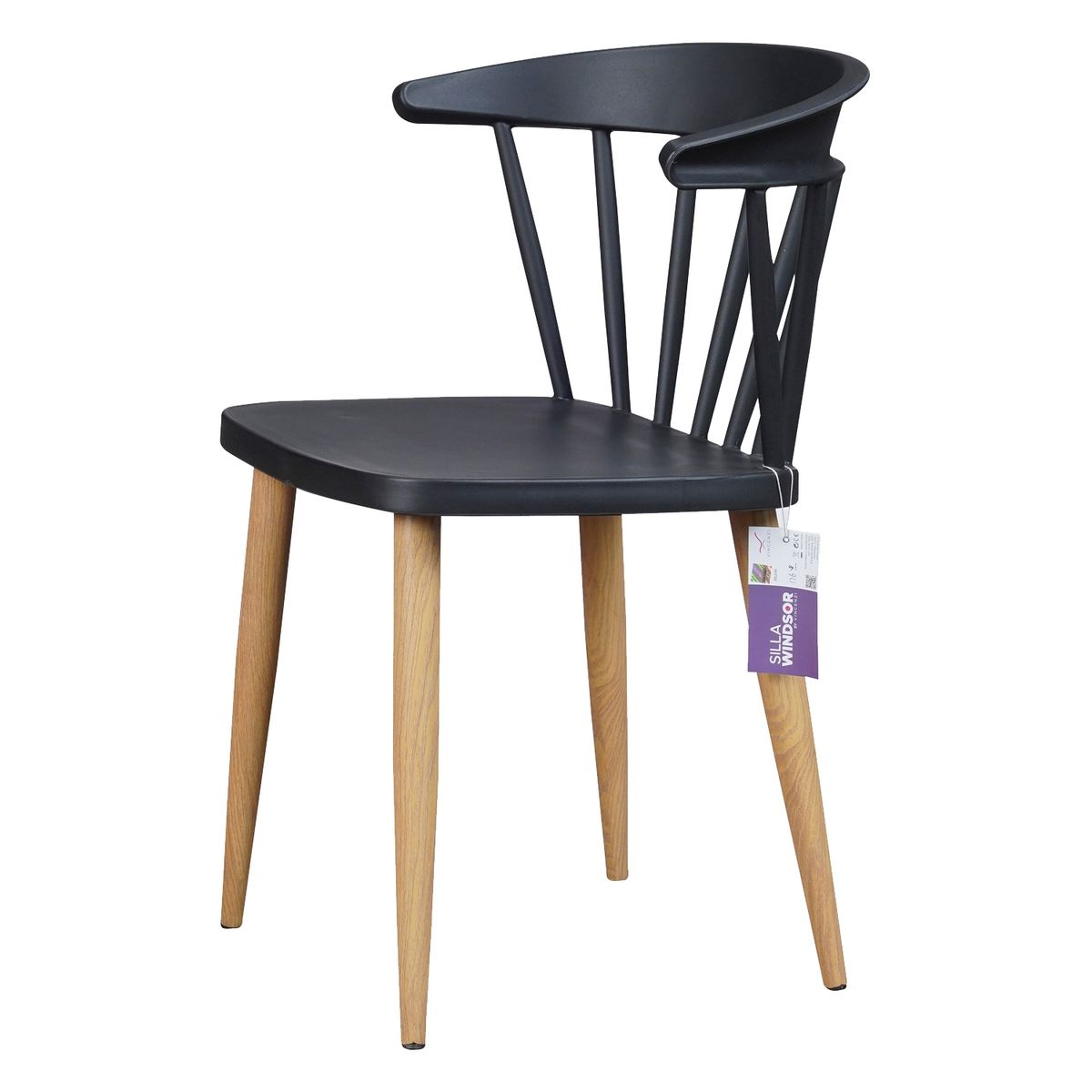 VINCENZI - Silla Windsor Madrid Negra
