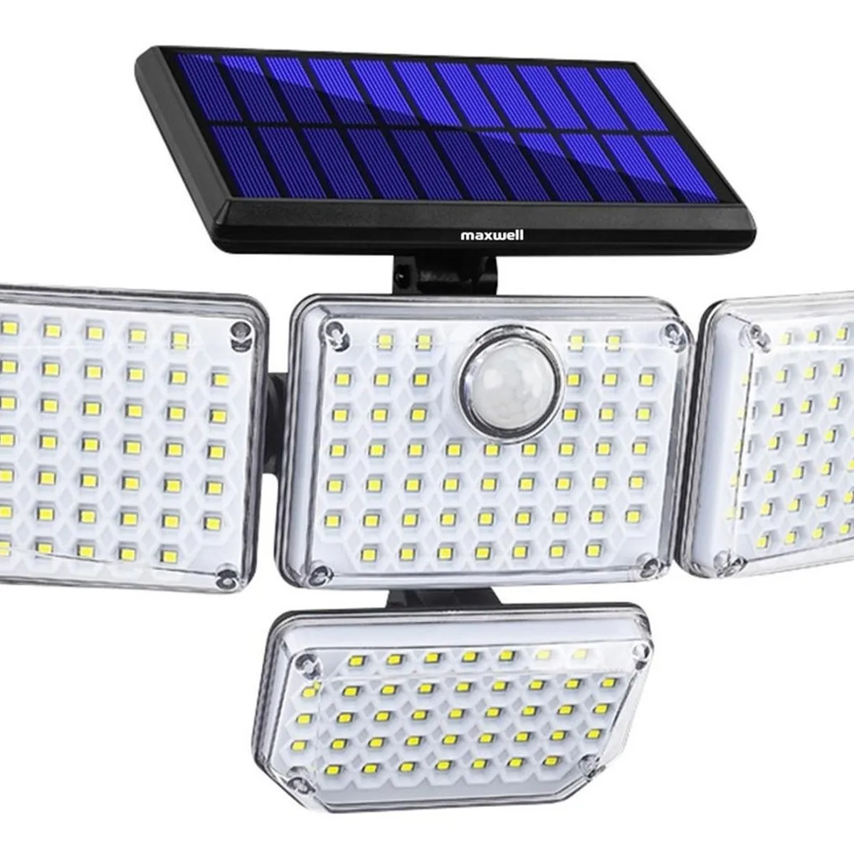 MAXWELL - Foco Led Solar Exterior Maxwell Sensor Movimiento 4 Direcc