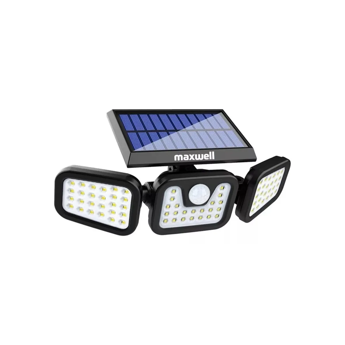 MAXWELL - Foco Led Solar Exterior Maxwell Sensor Movimiento 3 Direcc
