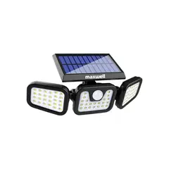 MAXWELL - Foco Led Solar Exterior Sensor Movimiento 3 Direcc