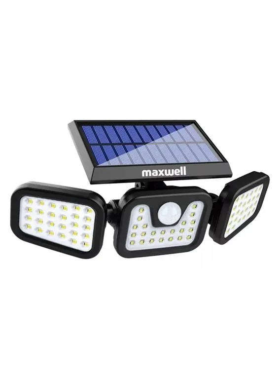 Foco Led Solar Exterior Sensor Movimiento 3 Direcc