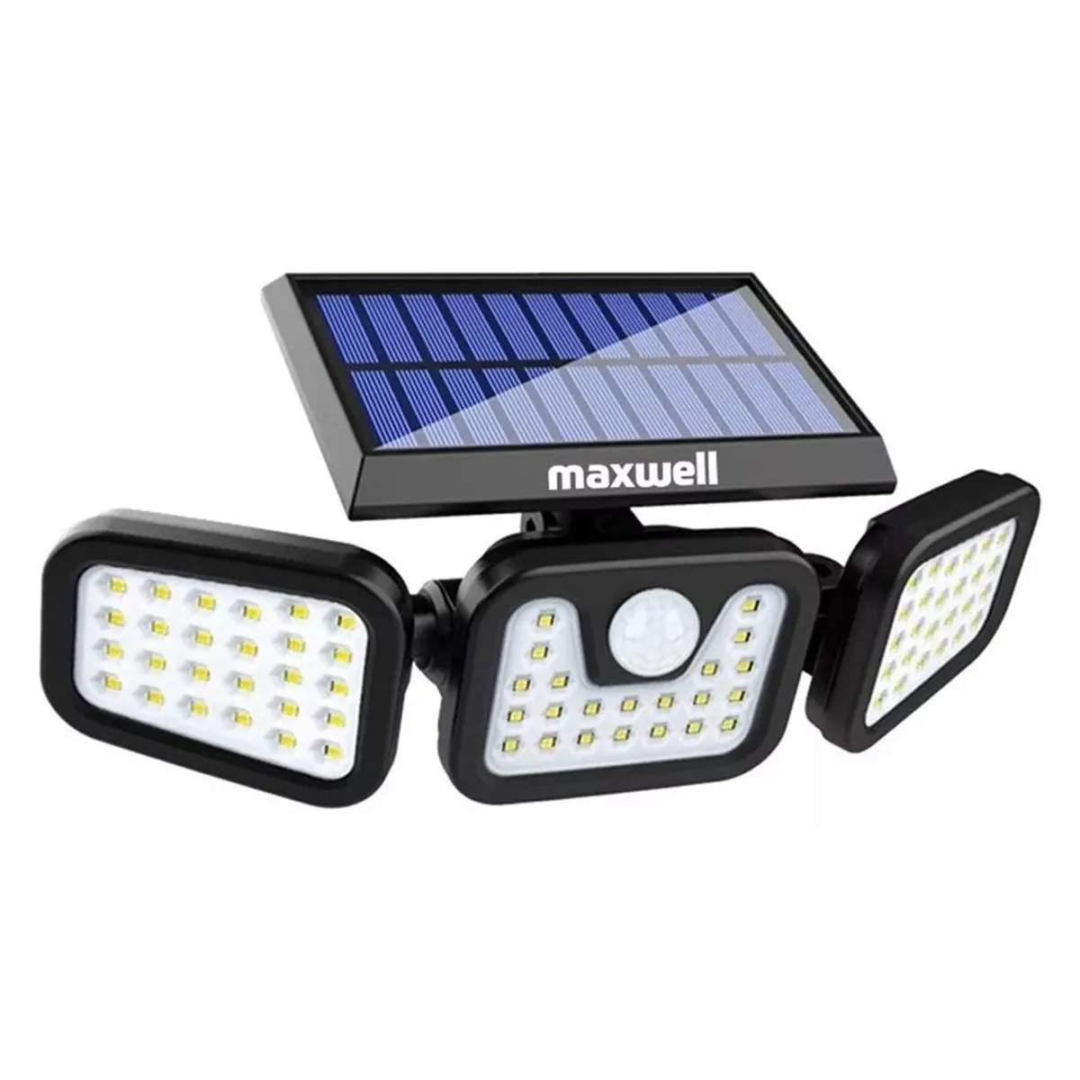 MAXWELL - Foco Led Solar Exterior Maxwell Sensor Movimiento 3 Direcc