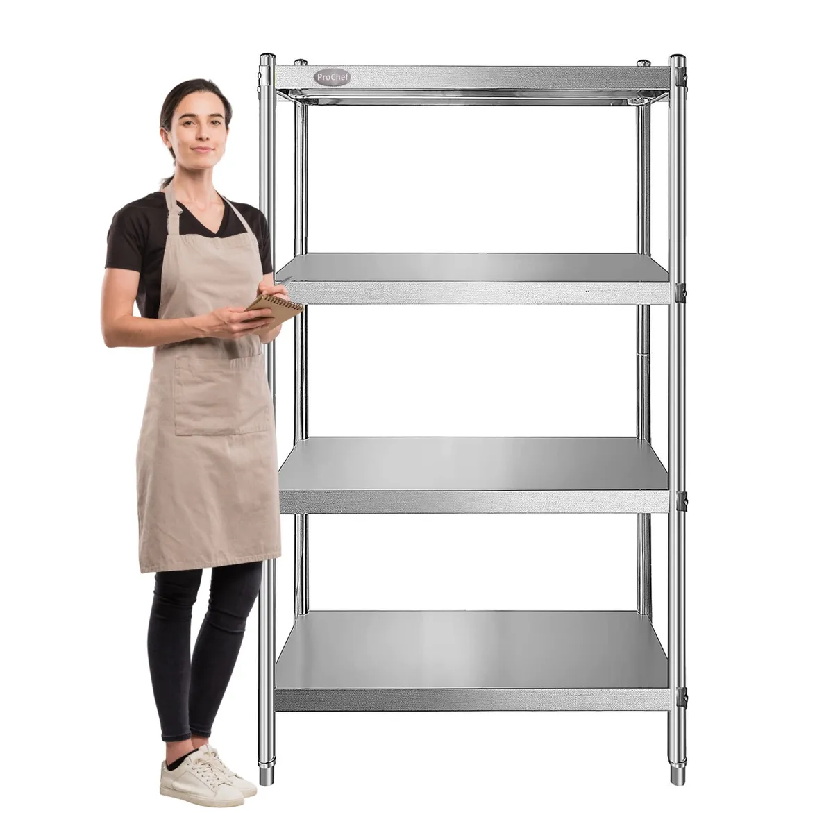 PROCHEF - Estante 4 Bandejas lisas. 90x50x180 cm. Acero Inoxidable