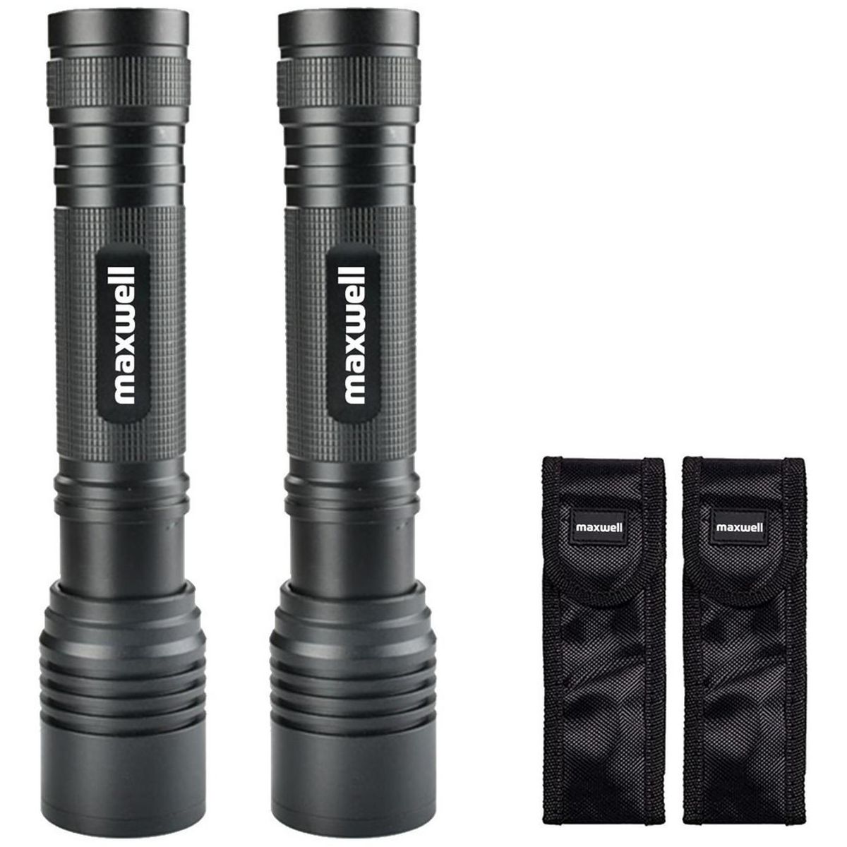 MAXWELL - Linterna Led Set De 2 Maxwell Bateria Impermeable