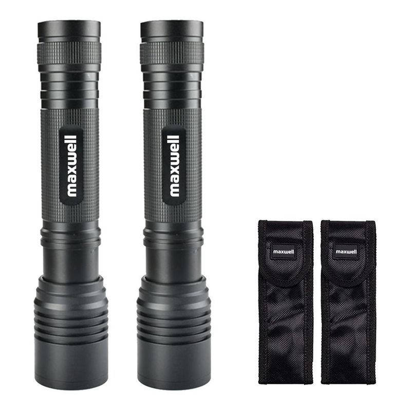 MAXWELL - Linterna Led Set De 2 Maxwell Bateria Impermeable
