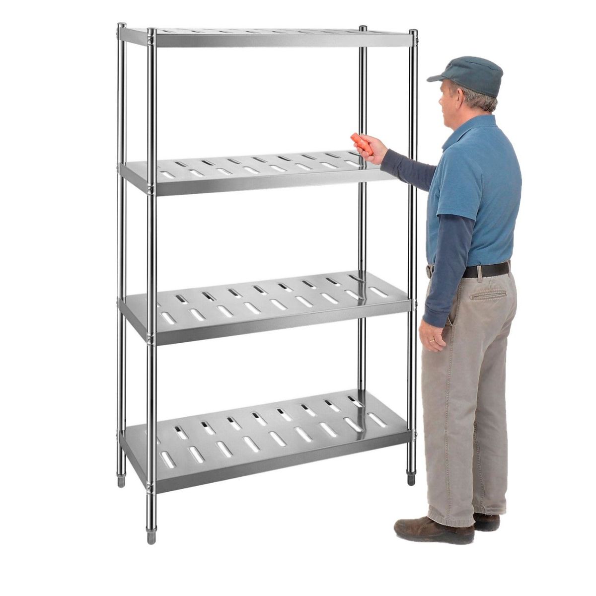 PROCHEF - Estante 4 Bandejas perforadas. 120x50x180 cm. Inoxidable